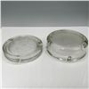 Image 3 : 2pc Mid-Century Glass Ashtray Set