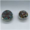 Image 3 : 2pc Millefiori Paperweights, Multicolor and Floral Des