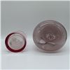 Image 3 : 2pc Pink Hand-Blown Glass Pitcher and Vase Set