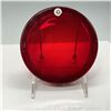 Image 3 : 2pc Red Glass Ashtray Set, One Sasaki Marked