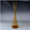 Image 3 : 3pc Amber Glass Vase Set, Mid-Century Modern Design