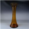 Image 4 : 3pc Amber Glass Vase Set, Mid-Century Modern Design