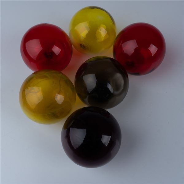 6pc Blown Glass Spheres Set, Assorted Colors