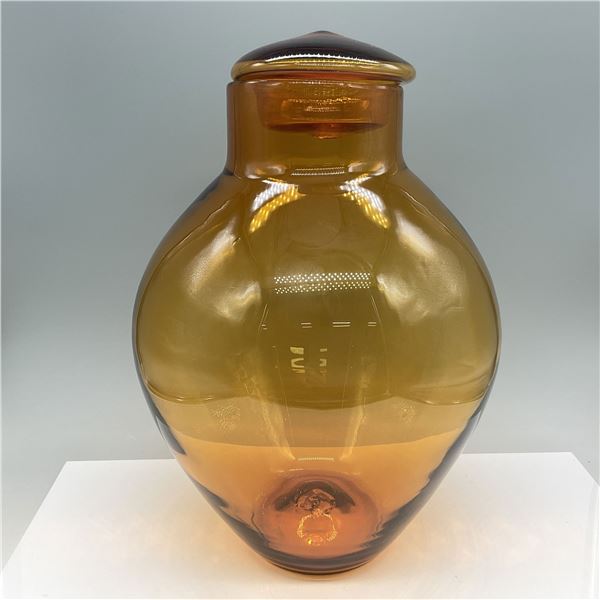 Amber Glass Jar with Lid