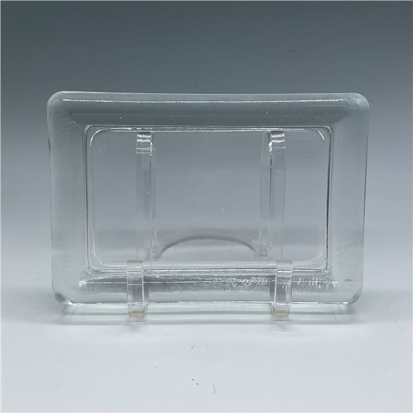 Vintage Clear Glass Rectangular Tray