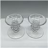 Image 2 : Pair of Val St. Lambert Crystal Candleholders
