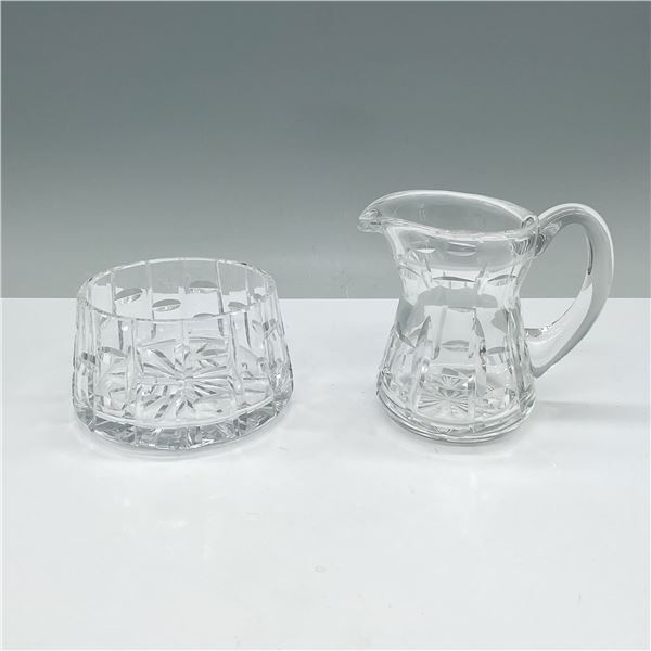 2pc Waterford Crystal Creamer and Sugar Bowl Set