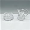 Image 1 : 2pc Waterford Crystal Creamer and Sugar Bowl Set