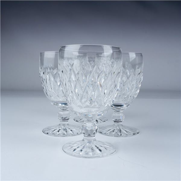 4pc Waterford Crystal Boyne Pattern Water Goblet Set