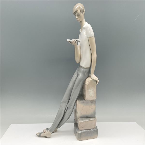 Lladro Porcelain Figurine, Boy Student 01004517