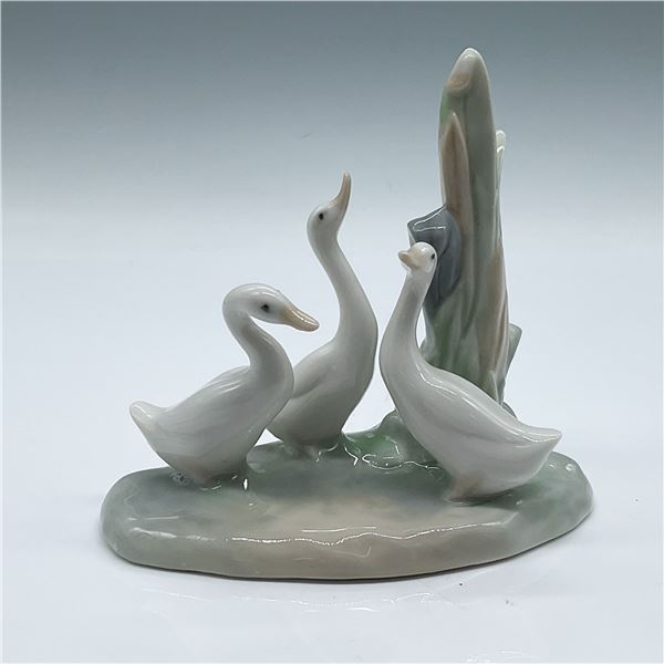 Nao by Lladro Porcelain Figurine, Ducks with Reeds