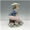Image 1 : Nao by Lladro Seated Woman with Umbrella Figurine
