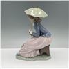 Image 2 : Nao by Lladro Seated Woman with Umbrella Figurine