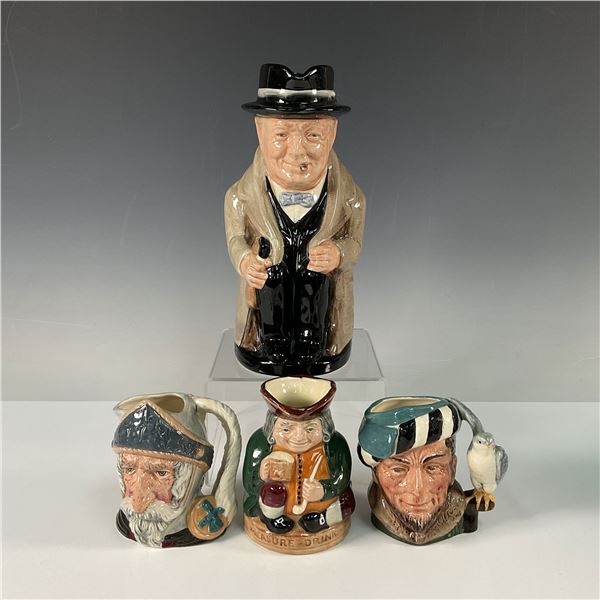4pc Royal Doulton Toby Jugs and Character Jugs