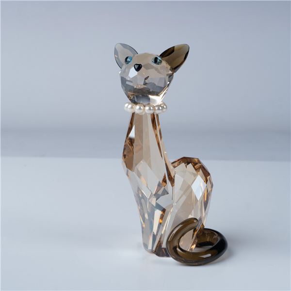 Swarovski Crystal Amber Cat Figurine w/ Box