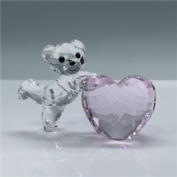 Swarovski Crystal Figurine Kris Bear with Pink Heart