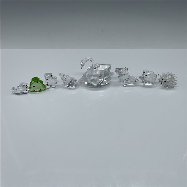8pc Swarovski Crystal Figurines, Swan, Christmas, and More