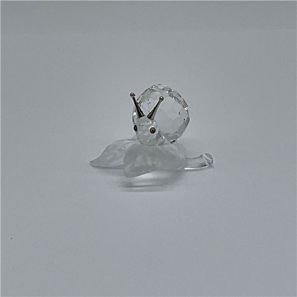 Swarovski Crystal Figurine, Snail on a Vine Leaf