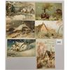 Image 2 : Novelty - Hold To Light Christmas Holiday Greeting Postcards