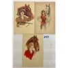 Image 2 : Animals - Women with Horses Signed Postcards 6