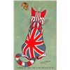 Image 1 : Animal - Louis Wain Cat Union Jack Flag Postcard