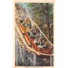 Image 1 : Amusement Park Glen Echo, Maryland Roller Coaster Linen Postcard