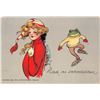 Image 5 : 11 Frog In Your Throat Company Fantasy Ladies & Dressed Frog Private Mailing Postcards