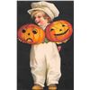 Image 1 : Black Background Wolf Clapsaddle Halloween Child Holiday Greeting Postcard