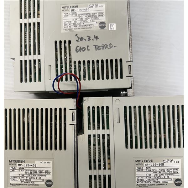 3) Mitsubishi #MR-J2S-40B AC Servo Drives