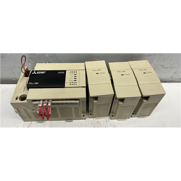 Mitsubishi #FX3U-16MR/DS Controller w/ (3)FX2N-2AD