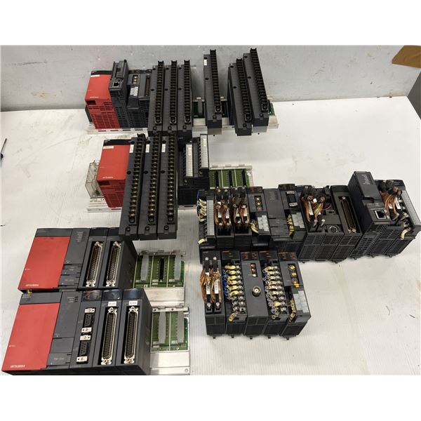 Lot of Mitsubishi Racks w/Power Supplies & Modules as Pictured