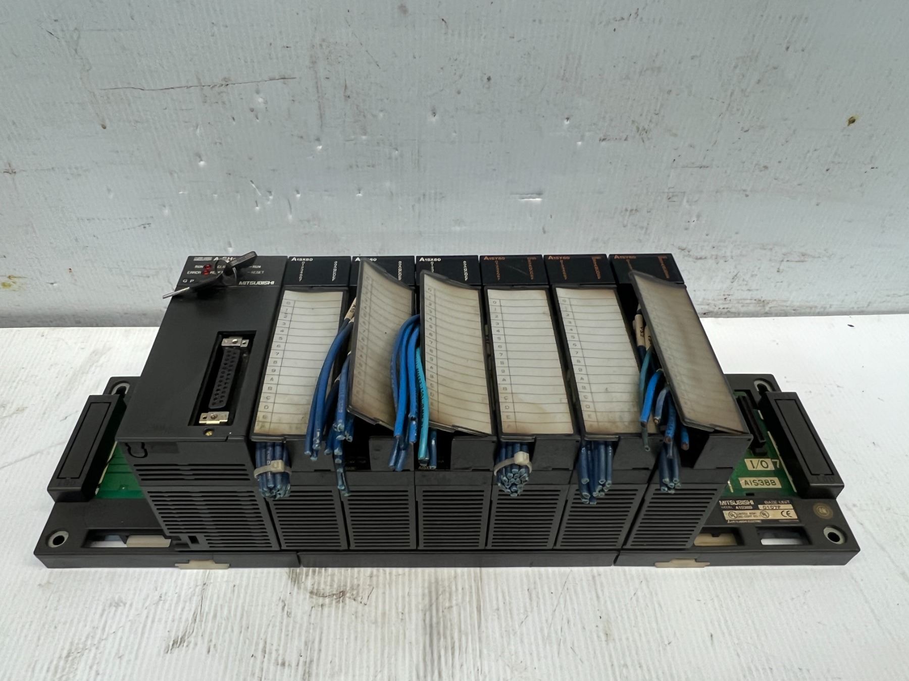 Mitsubishi Rack w/Power Supply & Modules as Pictured