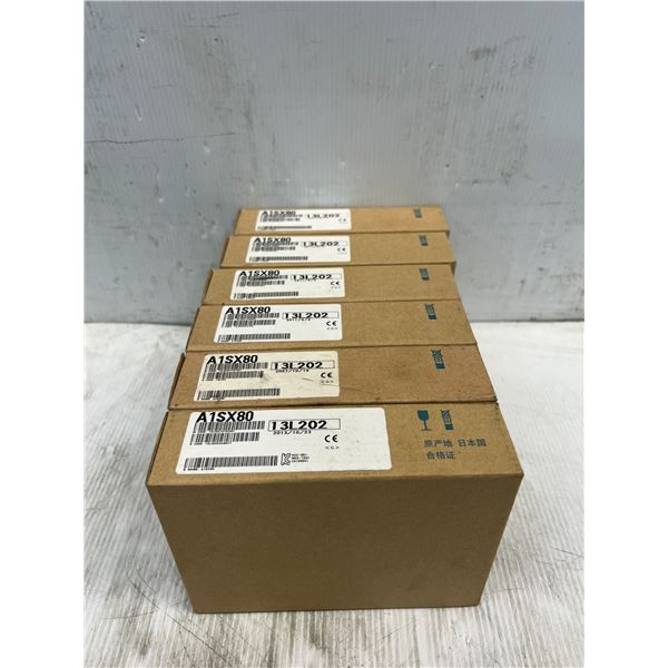 Lot of (6) Mitsubishi #A1SX80 Modules