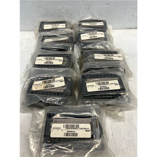 Lot of (9) Mitsubishi #A6TBX36E Programmable Controllers
