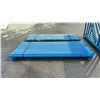 Image 3 : 4 - 106"H X 47"W BLUE PALLET RACKING UPRIGHTS, 12 - 96"L X 2 1/4"W BLUE PALLET RACKING CROSSBARS &