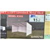 Image 3 : ALL METAL K1912 20'L X 11'W X 12'H IN FRONT & 8'H IN BACK LIVESTOCK METAL SHED