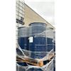 Image 2 : 4 BLUE INDUSTRIAL METAL EMPTY BARRELS WITH LIDS
