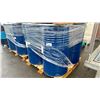 Image 2 : 4 BLUE INDUSTRIAL METAL EMPTY BARRELS WITH LIDS