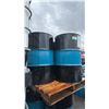 Image 2 : 3 BLUE/ BLACK INDUSTRIAL METAL EMPTY BARRELS WITH NO LIDS