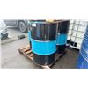 Image 2 : 3 BLUE/ BLACK INDUSTRIAL METAL EMPTY BARRELS WITH NO LIDS
