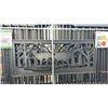 Image 3 : ALL METAL K0720 BLACK DEER MOTIF STYLE 7'H X 20'L METAL FARM DRIVEWAY GATE *1 LEFT PANEL, 1 RIGHT