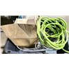 Image 2 : BIN OF ELECTRICAL WIRE, AIR HOSE & BOX OF FOAM O RINGS *BIN NOT INCLUDED*
