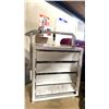 Image 2 : 2 SMALL ELECTRIC HEATERS, BAG OF HELMETS, SAFETY GLASSES, PLEXI GLASS & MIELE WINE RACK/DISPLAY
