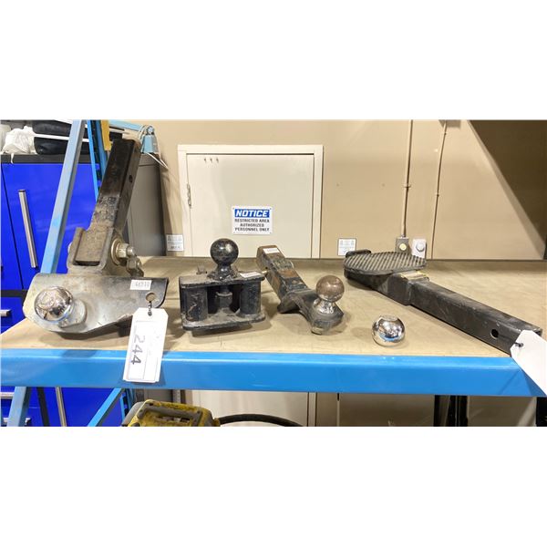 GROUP OF 4 TRUCK ACCESSORIES - 3 HITCHES & 1 HITCH ATTACH STEP