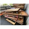 Image 2 : PALLET OF ASSORTED SIZE WOODEN FOLDING TABLES & 2 WOODEN 4 WHEEL DOLLIES