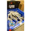Image 2 : BIN OF C-CLAMPS, BIN OF SCAFFOLDING CONNECTORS, BIN OF CABLE PULL / TIE DOWNS / RATCHET TIES, & BIN