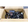 Image 2 : PLASTIC BIN OF HERTZ SPLITTER, HERTZ CAR AMP, SWANN SECURITY CAMERAS, FIRST AID BAG, HARDWARE