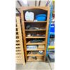Image 1 : PAIR OF OAK WOOD 7 TIER BOOKCASES & ASSORTED WHEELS / TOOL CONTENTS