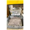 Image 2 : SHELF OF ASSORTED BINS OF NAILS & INDUSTRIAL PLUMBING HARDWARE *BINS INCLUDED*