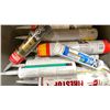 Image 2 : BIN OF ASSORTED INDUSTRIAL SEALANT TUBES / CAULKING / GAP FILLER *BIN INCLUDED*